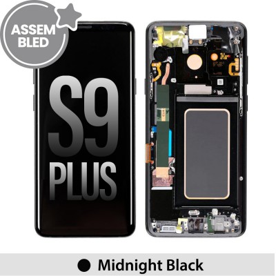 ASSEMBLED OLED Screen Replacement with Frame for Samsung Galaxy S9 Plus G965F (Refurbished)-Midnight Black