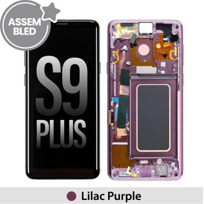 ASSEMBLED LCD Screen Replacement with Frame for Samsung Galaxy S9 Plus (Refurbished)-Lilac Purple (Purple)