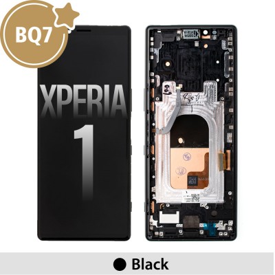 BQ7 LCD Assembly Replacement with Frame for Sony Xperia 1-Black (As the same as service pack, but not from official Sony)