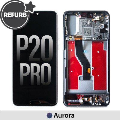 REFURB OLED Screen Digitizer Replacement with Frame for Huawei P20 Pro-Aurora