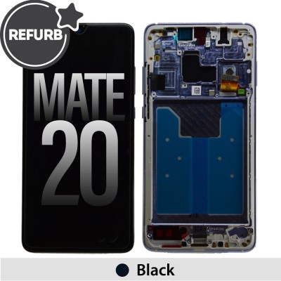 REFURB LCD Screen Replacement Digitizer with Frame for Huawei Mate 20-Black