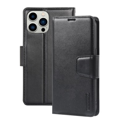 Hanman PU Flip Leather Wallet Cover Case for iPhone 14 Pro
