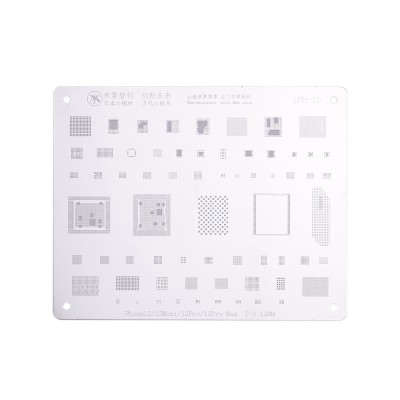 MiJing High Precision BGA Reballing Stencil for iPhone 12 mini / 12 / 12 Pro / 12 Pro Max