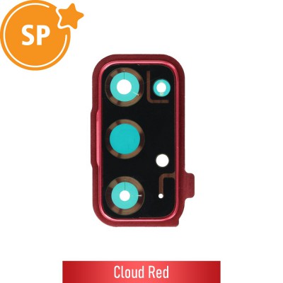 Rear Camera Lens Back Glass Cover for Samsung Galaxy S20 FE G780F / G781B GH98-46057E (Service Pack)-Cloud Red