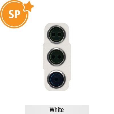 Rear Camera Lens Back Glass Cover for Samsung Galaxy S21 FE 5G G990B GH98-46772B (Service Pack)-White