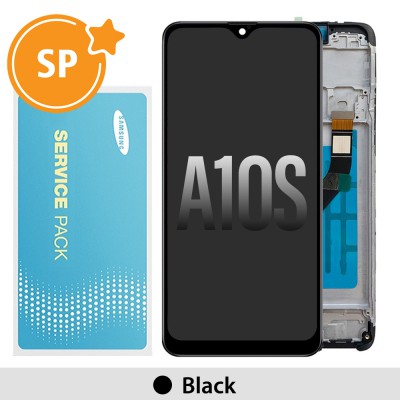 Samsung Galaxy A10s A107F LCD Screen Replacement with Frame Digitizer GH81-17482A (Service Pack)-Black