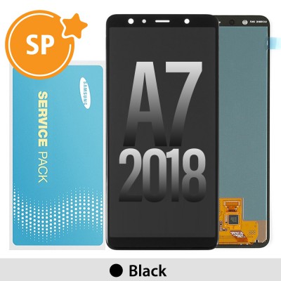 Samsung Galaxy A7 (2018) A750F OLED Screen Replacement Digitizer GH96-12078A (Service Pack)-Black