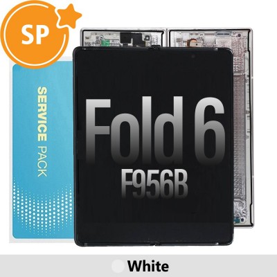 Samsung Galaxy Z Fold6 5G F956B Screen Replacement with Frame Digitizer GH82-35042E (Service Pack)-White (Blackout issue fix: https://youtu.be/CEnwc6FKJLk)