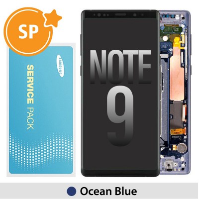 Samsung Galaxy Note 9 N960F OLED Screen Replacement with Frame Digitizer GH97-22269B/22270B (Service Pack)-Ocean Blue