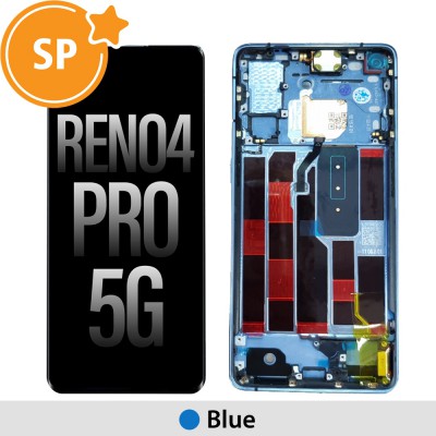 OLED Screen Replacement with Frame for OPPO Reno4 Pro 5G 4904737 (Service Pack)-Blue