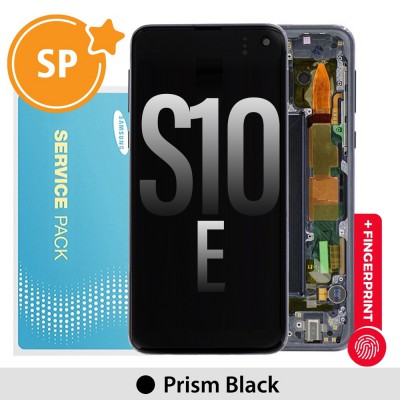 Samsung Galaxy S10E G970F OLED Screen Replacement with Frame GH82-18852A/18836A (Service Pack)-Prism Black