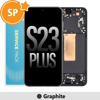 Samsung Galaxy S23 Plus S916B OLED Screen Replacement Digitizer with Frame GH82-30476E (Service Pack)-Graphite
