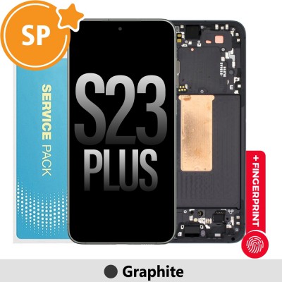 Samsung Galaxy S23 Plus S916B OLED Screen Replacement Digitizer with Frame GH82-30476E (Service Pack)-Graphite