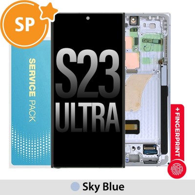 Samsung Galaxy S23 Ultra 5G S918B OLED Screen Replacement Digitizer GH82-30465G (Service Pack)-Sky Blue