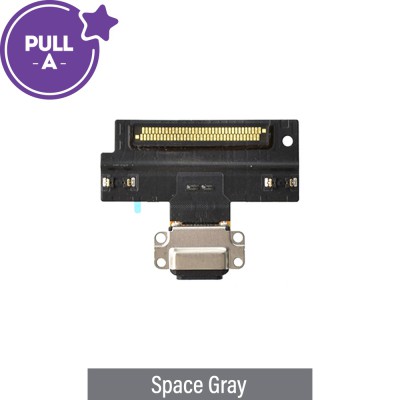 Charging Port with Flex Cable for iPad Air (2019) (PULL-A)-Space Gray