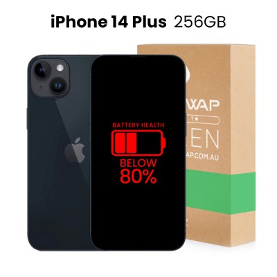 Apple Used Fully Functional iPhone 14 Plus 256GB Below 80% Battery Health - Grade C (Acceptable)