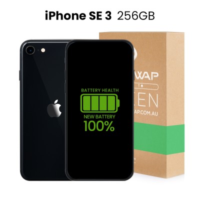 Apple Used Fully Functional iPhone SE 3 256GB 100% New Battery - Grade C (Acceptable)
