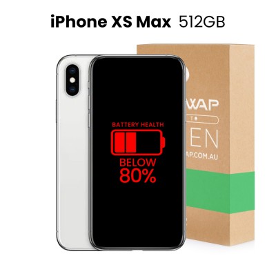 Apple Used Fully Functional iPhone XS Max 512GB Below 80% Battery Health - Grade B (Good)
