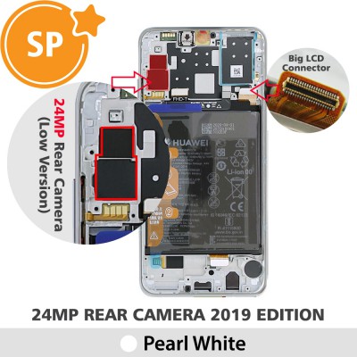 Huawei P30 lite LCD Screen Digitizer (24MP Rear Camera 2019 Edition) 02352PJN (Service Pack)-Pearl White-Australian huawei sell this version at local