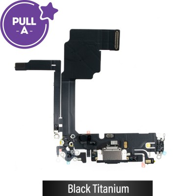 Charging Port for iPhone 15 Pro (PULL-A)-Black Titanium