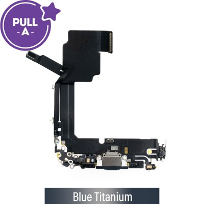 Charging Port for iPhone 15 Pro (PULL-A)-Blue Titanium