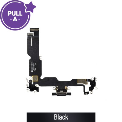 Charging Port for iPhone 15 Plus (PULL-A)-Black