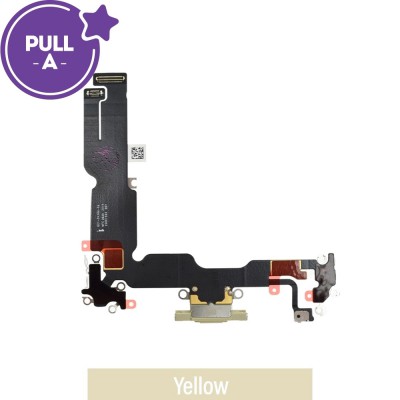 Charging Port for iPhone 15 Plus (PULL-A)-Yellow
