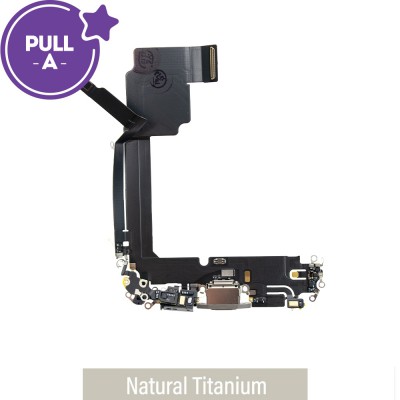 Charging Port for iPhone 15 Pro Max (PULL-A)-Natural Titanium
