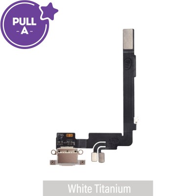 Charging Port for iPhone 16 Pro Max (PULL-A)-White Titanium