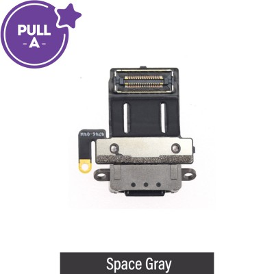 Charging Port with Flex Cable for iPad Pro 11 (2024) (PULL-A)-Space Black