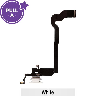 Charging Port Flex Cable for iPhone X (PULL-A)-White
