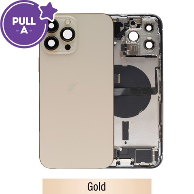 Rear Housing with Full Set Parts for iPhone 13 Pro Max-Gold (PULL-A)