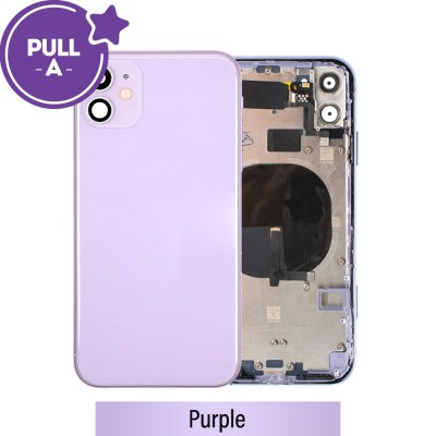 Rear Housing with Small Parts for iPhone 11 (PULL-A)-Purple