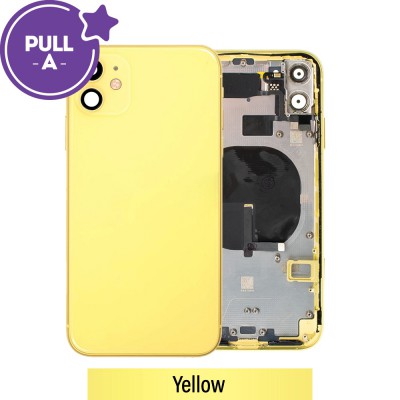 Rear Housing with Small Parts for iPhone 11 (PULL-A)-Yellow