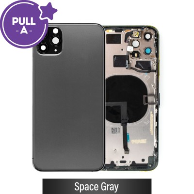 Rear Housing with Small Parts for iPhone 11 Pro Max (PULL-A)-Space Gray