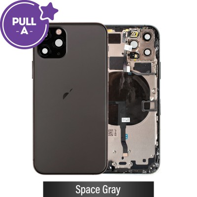 Rear Housing with Small Parts for iPhone 11 Pro (PULL-A)-Space Gray