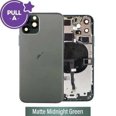 Rear Housing with Small Parts for iPhone 11 Pro (PULL-A)-Matte Midnight Green
