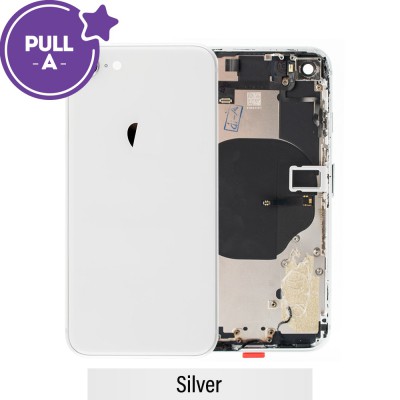 Rear Housing with Small Parts for iPhone 8 (PULL-A)-Silver