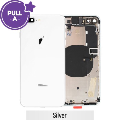 Rear Housing with Small Parts for iPhone 8 Plus (PULL-A)-Silver