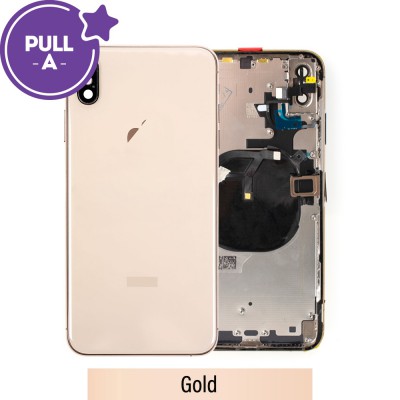 Rear Housing with Small Parts for iPhone XS Max (PULL-A)-Gold