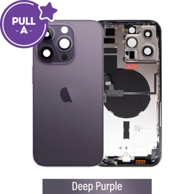 Rear Housing with Small Parts for iPhone 14 Pro (PULL-A)-Deep Purple