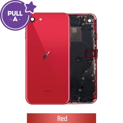 Rear Housing with Small Parts for iPhone SE (2022) (PULL-A)-Red