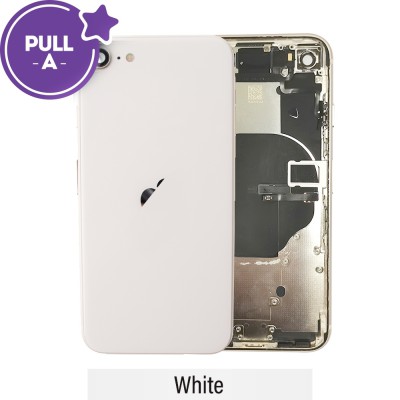 Rear Housing with Small Parts for iPhone SE (2022) (PULL-A)-White