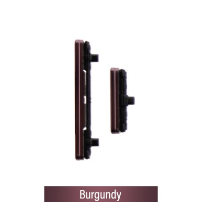 Power & Volume Button Set for Samsung Galaxy S22 Ultra 5G S908B-Burgundy