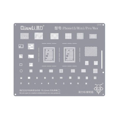QianLi Bumblebee BGA Reballing Stencil Planting Tin (QS161) for iPhone 13 mini / 13 / 13 Pro / 13 Pro Max