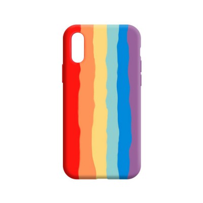 Rainbow Liquid Silicone Case Cover for iPhone X / XS