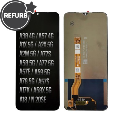 REFURB LCD Screen Digitizer Replacement for OPPO A38 4G / A57 4G / A1 / A1X 5G / A2X 5G / A2M 5G / A17K / A18 / A57E / A57S / A59-5G / A77-4G / A77S / A58-5G / A78-5G / One Plus N20SE / A58X-5G