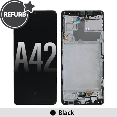 REFURB OLED Screen Replacement Digitizer with Frame for Samsung Galaxy A42 5G A426 -Black