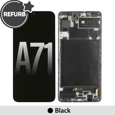 REFURB OLED Screen Replacement Digitizer with Frame for Samsung Galaxy A71 A715F -Black