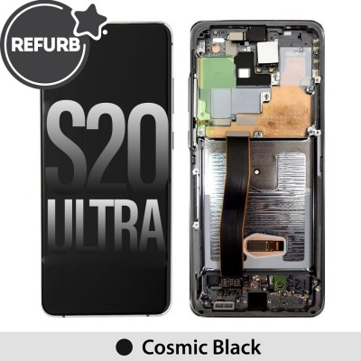 REFURB OLED Screen Replacement For Samsung Galaxy S20 Ultra G988B-Cosmic Black